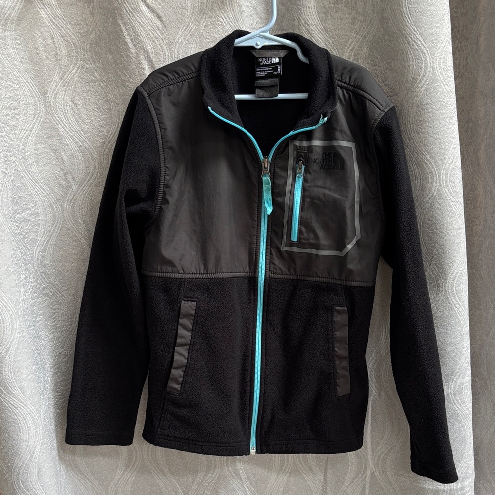 The North Face Boy’s Black and Teal Performance Jacket